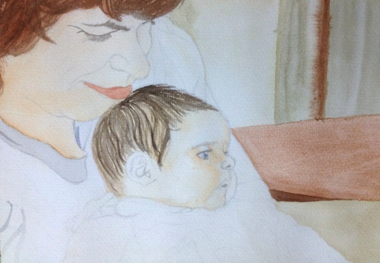 Mother and Baby Portrait WIP 3 - Some Detailing
